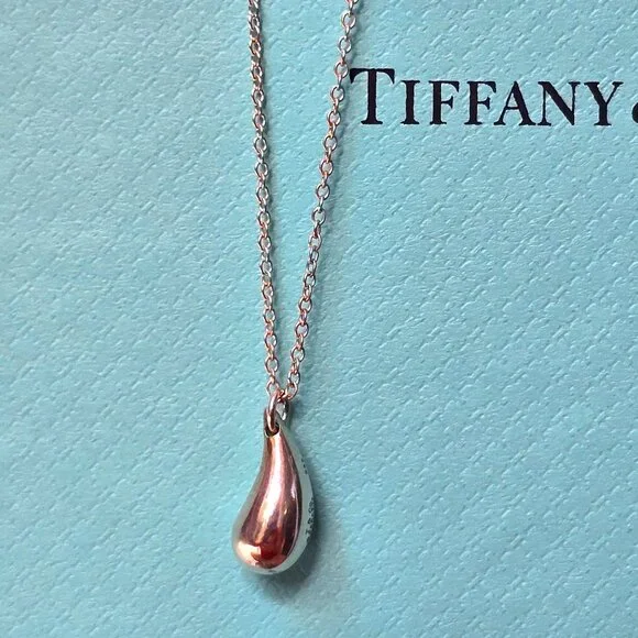 Tiffany & Co. Tear Drop on 16" Chain - Picture 1 of 5
